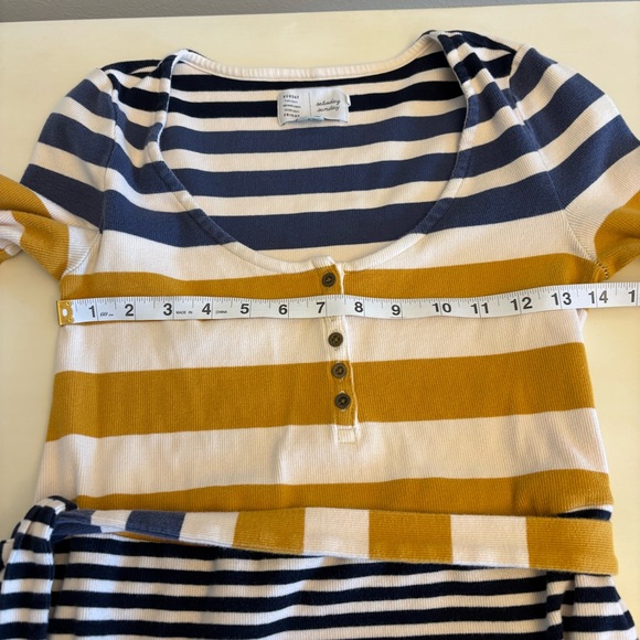 Anthropologie Saturday Sunday Riley Striped Dress Long Sleeve Women’s Medium - Picture 7 of 12